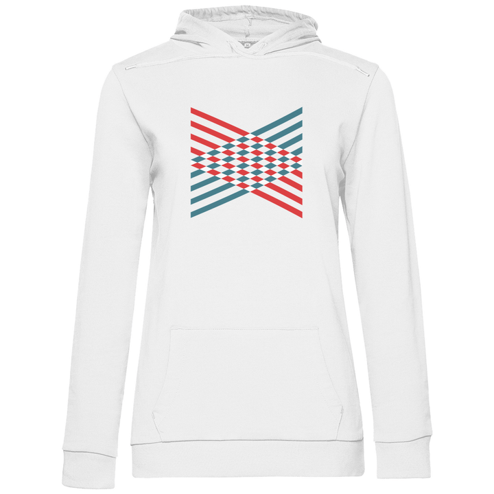 Gitterkreuz - Damen Hoodie - Textilzauber