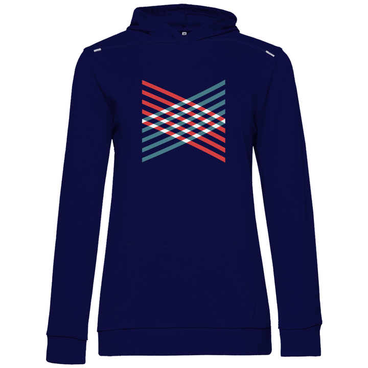Gitterkreuz - Damen Hoodie - Textilzauber