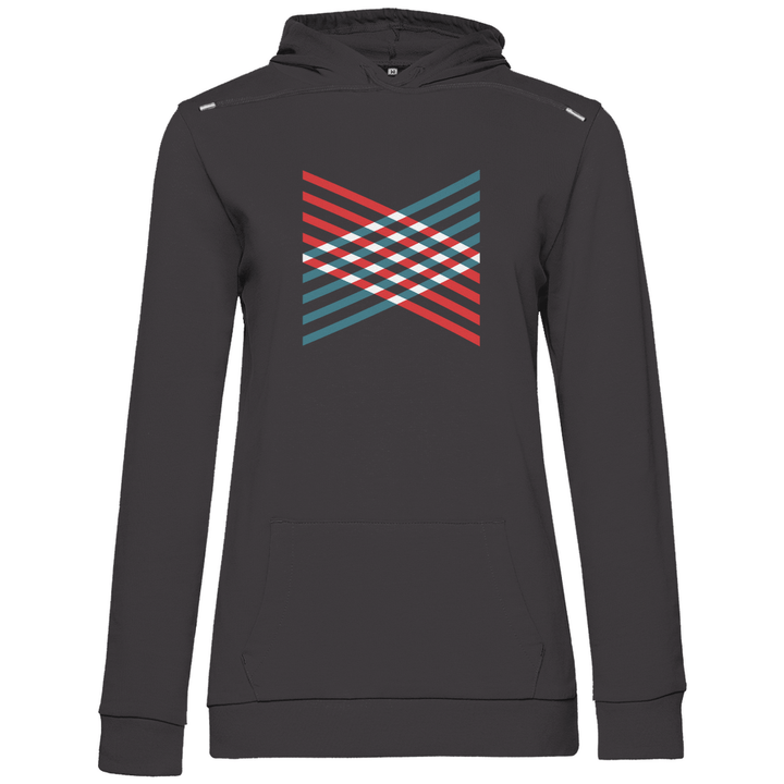 Gitterkreuz - Damen Hoodie - Textilzauber