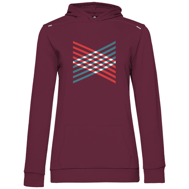 Gitterkreuz - Damen Hoodie - Textilzauber