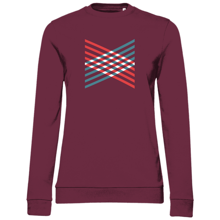Gitterkreuz - Damen Sweatshirt - Textilzauber