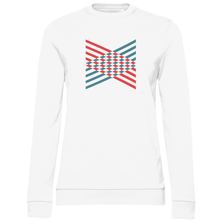 Gitterkreuz - Damen Sweatshirt - Textilzauber