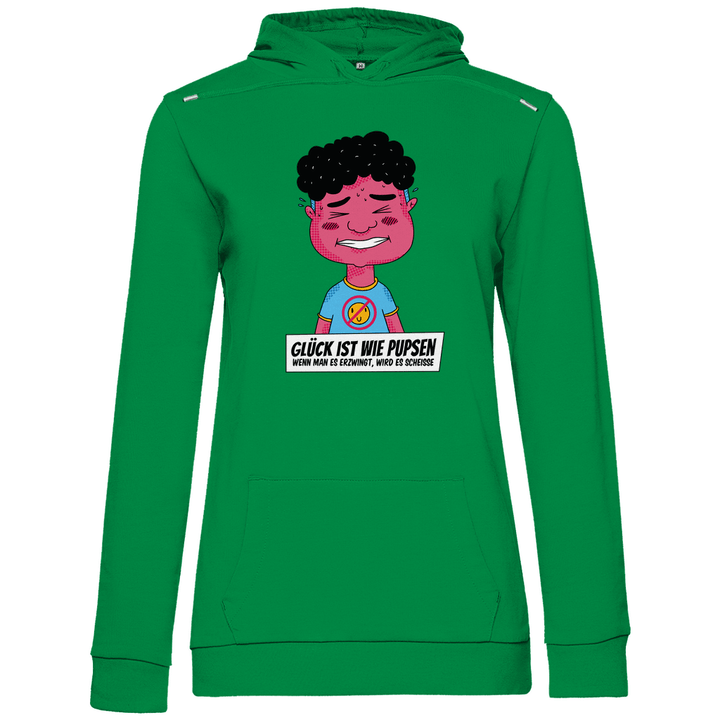 Glück ist wie Pupsen - Damen Hoodie - Textilzauber