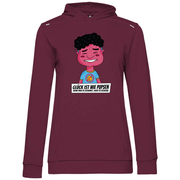 Glück ist wie Pupsen - Damen Hoodie - Textilzauber