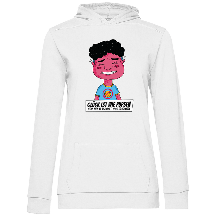 Glück ist wie Pupsen - Damen Hoodie - Textilzauber