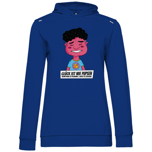 Glück ist wie Pupsen - Damen Hoodie - Textilzauber