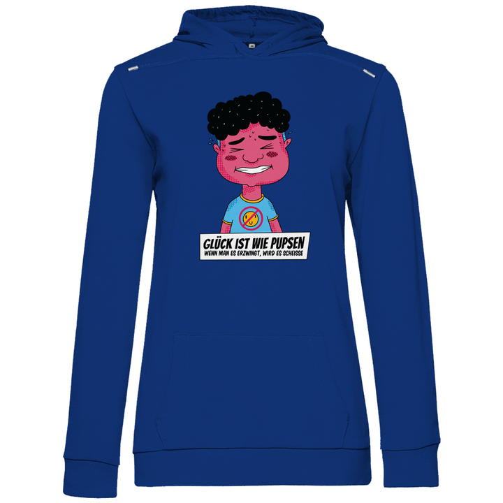 Glück ist wie Pupsen - Damen Hoodie - Textilzauber