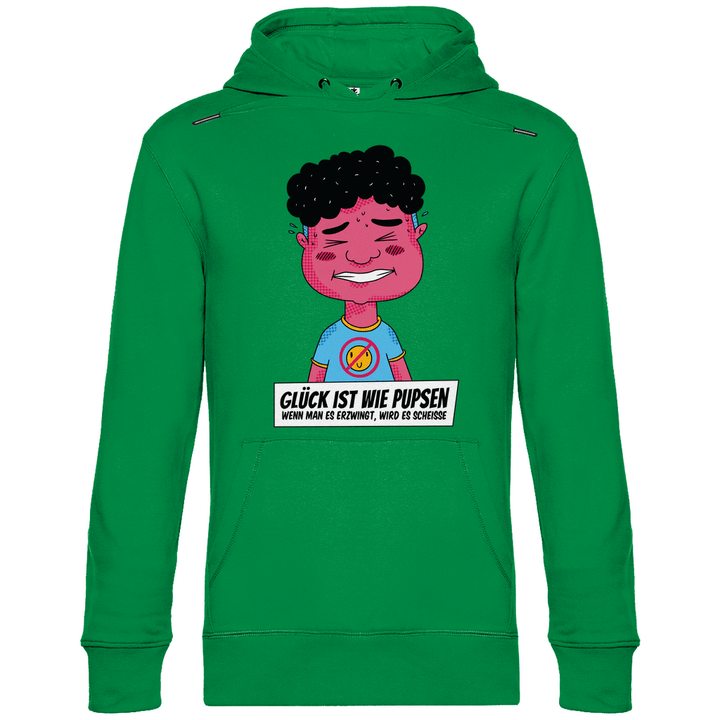 Glück ist wie Pupsen - Herren Hoodie - Textilzauber