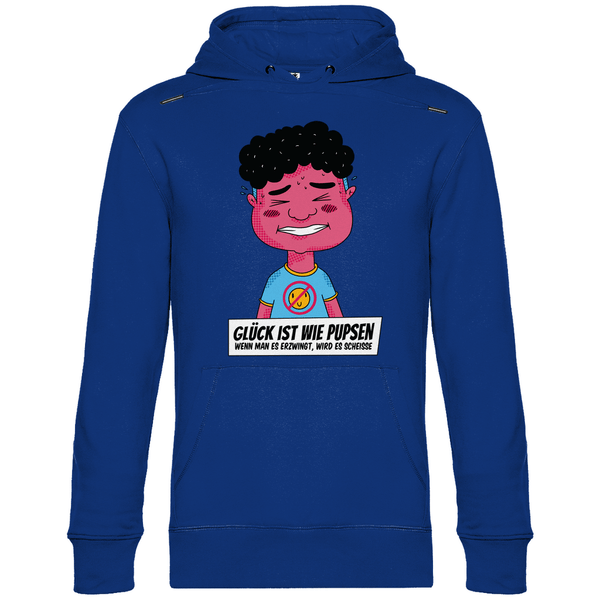Glück ist wie Pupsen - Herren Hoodie - Textilzauber