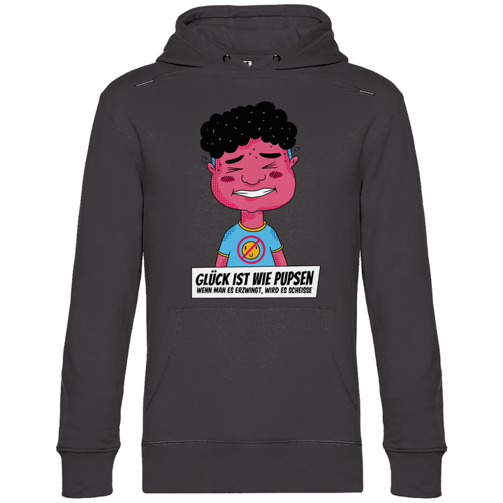 Glück ist wie Pupsen - Herren Hoodie - Textilzauber
