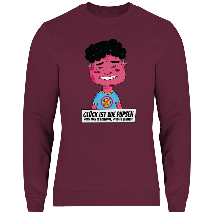 Glück ist wie Pupsen - Herren Sweatshirt - Textilzauber