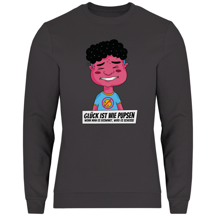 Glück ist wie Pupsen - Herren Sweatshirt - Textilzauber