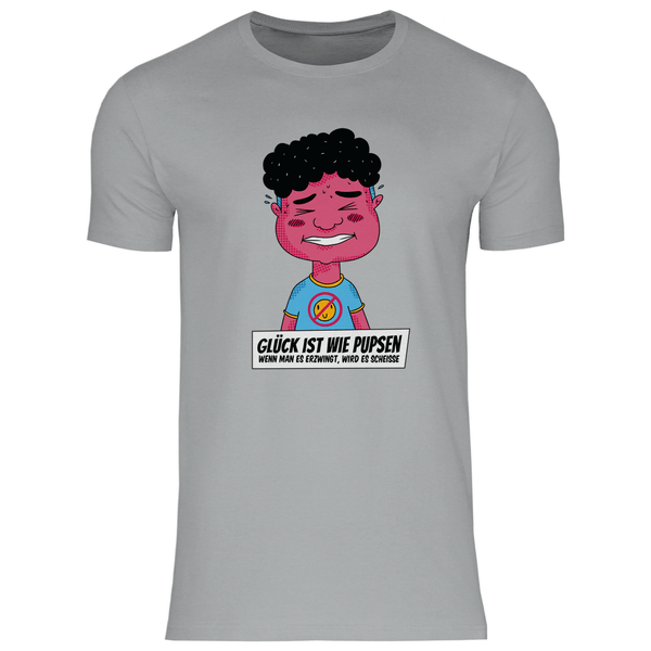 Glück ist wie Pupsen - Herren T - Shirt - Textilzauber