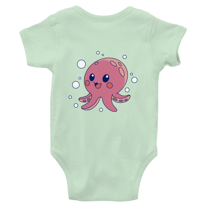 Glücklicher Oktopus - Bio Baby - Body mit Rückendruck - Textilzauber