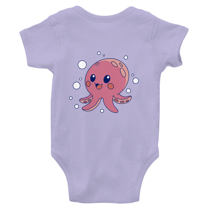 Glücklicher Oktopus - Bio Baby - Body mit Rückendruck - Textilzauber