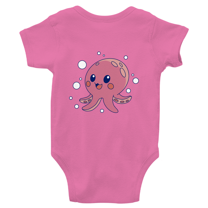 Glücklicher Oktopus - Bio Baby - Body mit Rückendruck - Textilzauber