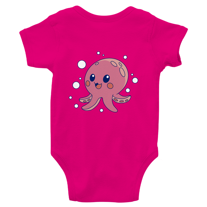 Glücklicher Oktopus - Bio Baby - Body mit Rückendruck - Textilzauber