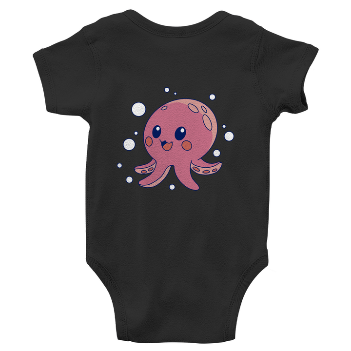 Glücklicher Oktopus - Bio Baby - Body mit Rückendruck - Textilzauber