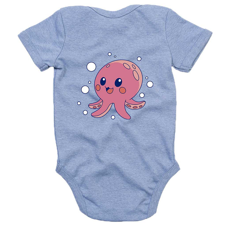 Glücklicher Oktopus - Bio Baby - Body mit Rückendruck - Textilzauber