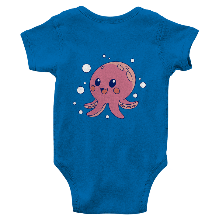Glücklicher Oktopus - Bio Baby - Body mit Rückendruck - Textilzauber