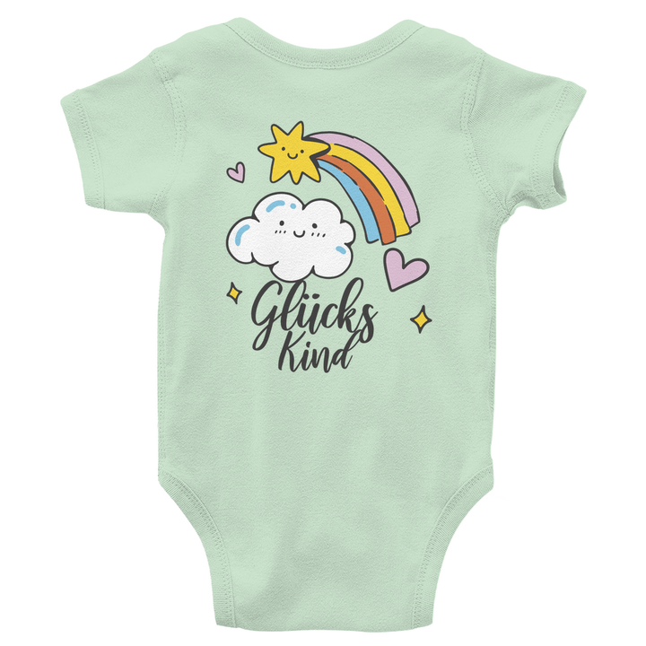 Glückskind - Bio Baby - Body mit Rückendruck - Textilzauber