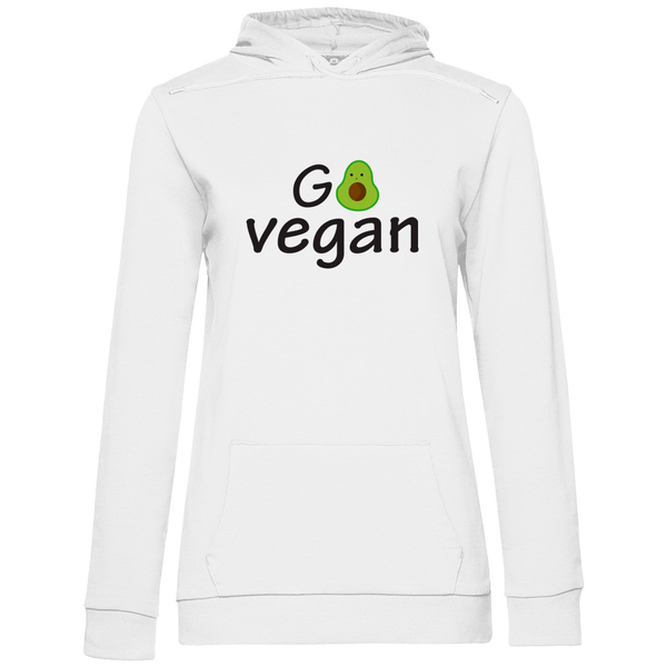 Go Vegan - Damen Hoodie - Textilzauber