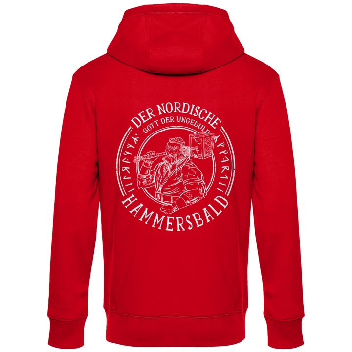 Gott der Ungeduld - Herren Hoodie mit Rückendruck - Textilzauber