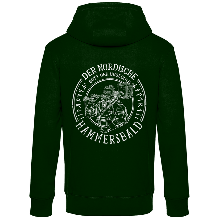 Gott der Ungeduld - Herren Hoodie mit Rückendruck - Textilzauber