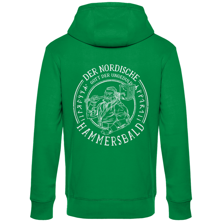 Gott der Ungeduld - Herren Hoodie mit Rückendruck - Textilzauber