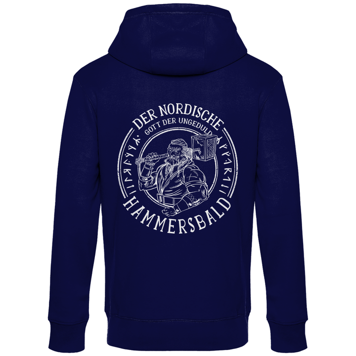 Gott der Ungeduld - Herren Hoodie mit Rückendruck - Textilzauber