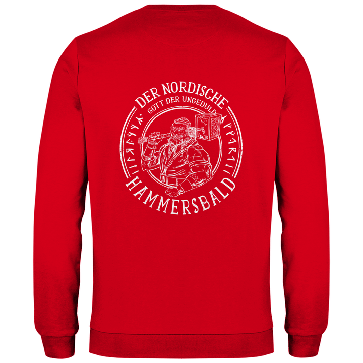 Gott der Ungeduld - Herren Sweatshirt mit Rückendruck - Textilzauber