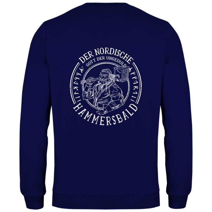 Gott der Ungeduld - Herren Sweatshirt mit Rückendruck - Textilzauber