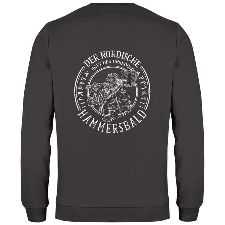 Gott der Ungeduld - Herren Sweatshirt mit Rückendruck - Textilzauber