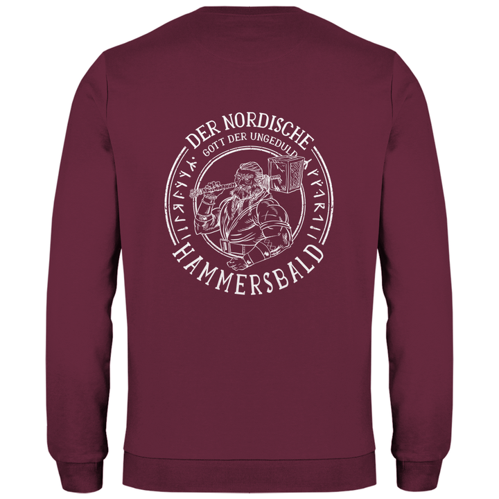 Gott der Ungeduld - Herren Sweatshirt mit Rückendruck - Textilzauber