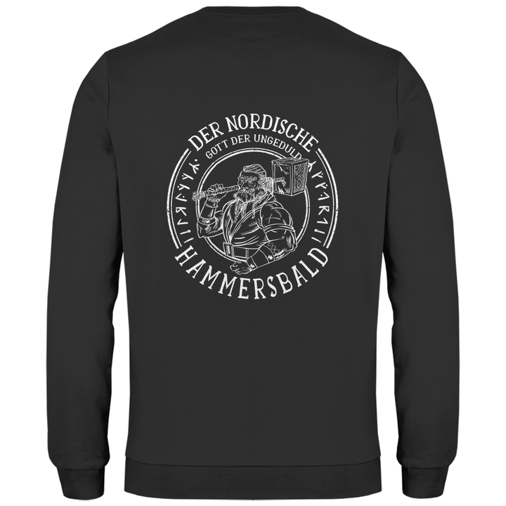 Gott der Ungeduld - Herren Sweatshirt mit Rückendruck - Textilzauber