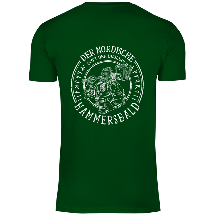 Gott der Ungeduld - Herren T - Shirt mit Rückendruck - Textilzauber