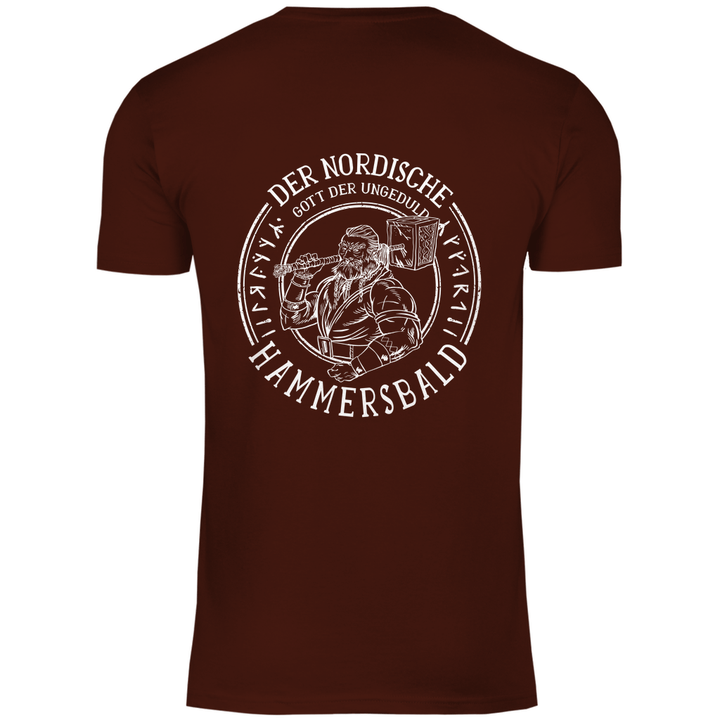 Gott der Ungeduld - Herren T - Shirt mit Rückendruck - Textilzauber