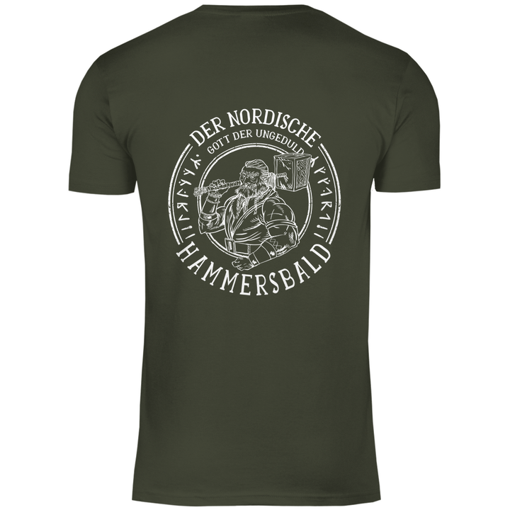 Gott der Ungeduld - Herren T - Shirt mit Rückendruck - Textilzauber