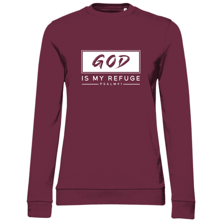 Gott ist meine Zuflucht - Damen Sweatshirt - Textilzauber