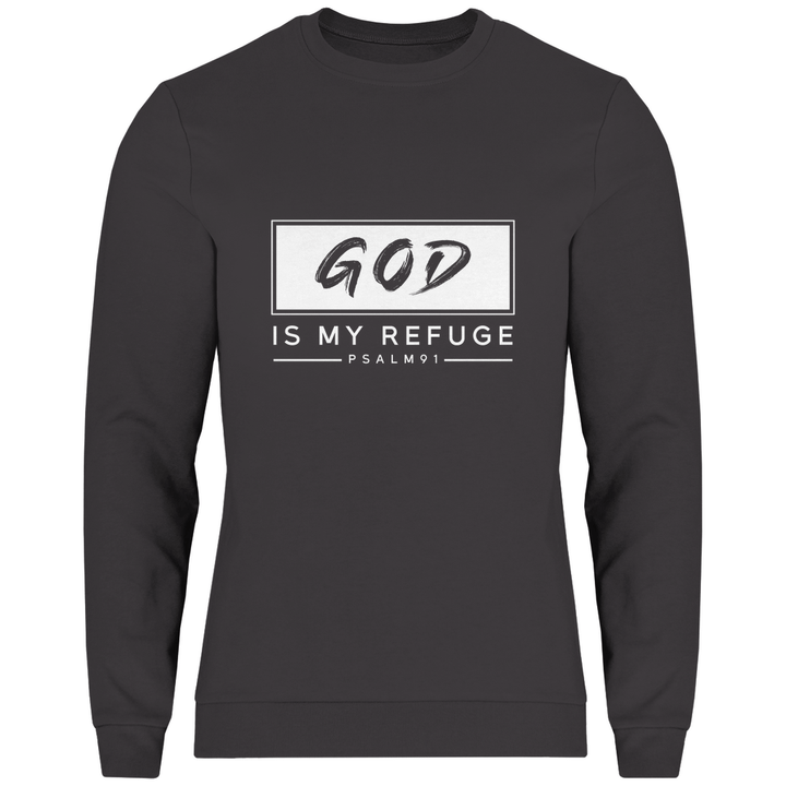 Gott ist meine Zuflucht - Herren Sweatshirt - Textilzauber