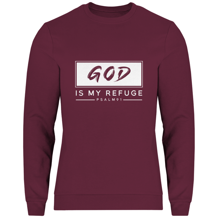 Gott ist meine Zuflucht - Herren Sweatshirt - Textilzauber