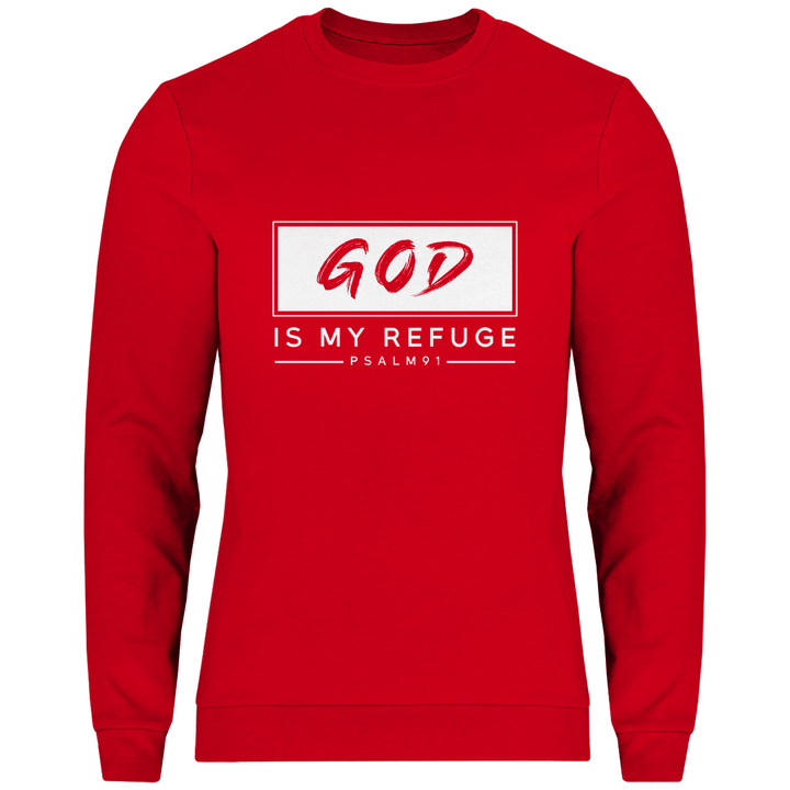 Gott ist meine Zuflucht - Herren Sweatshirt - Textilzauber