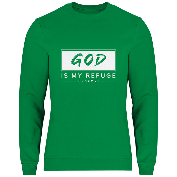 Gott ist meine Zuflucht - Herren Sweatshirt - Textilzauber