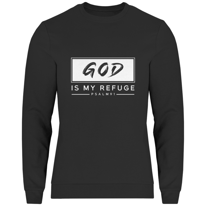 Gott ist meine Zuflucht - Herren Sweatshirt - Textilzauber