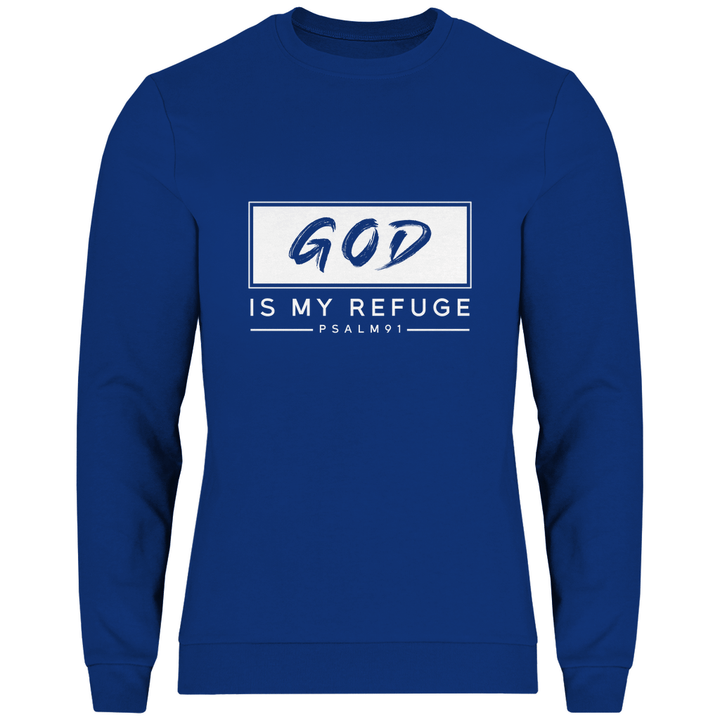Gott ist meine Zuflucht - Herren Sweatshirt - Textilzauber