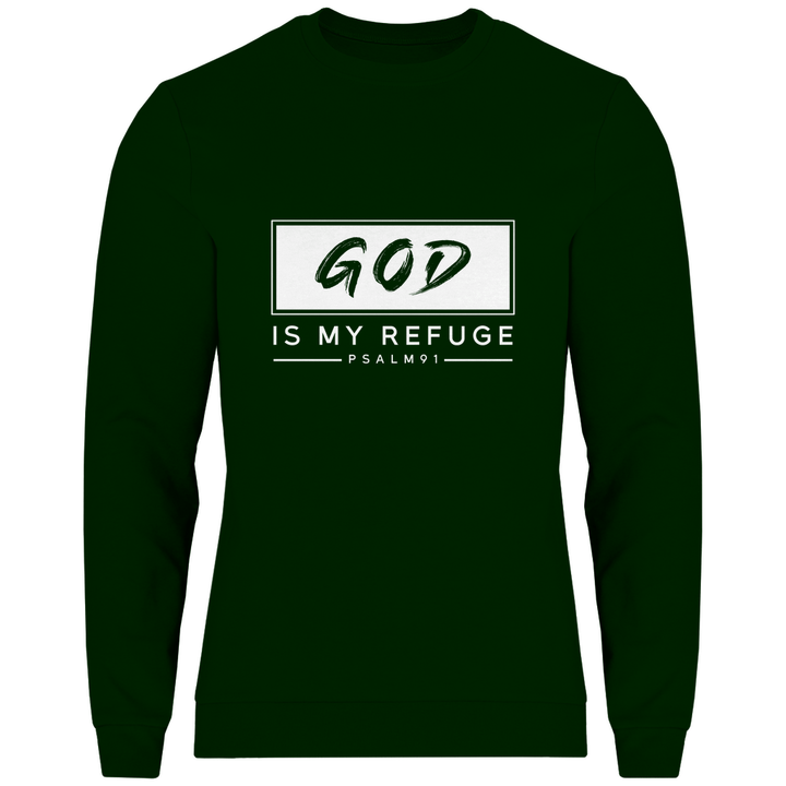 Gott ist meine Zuflucht - Herren Sweatshirt - Textilzauber