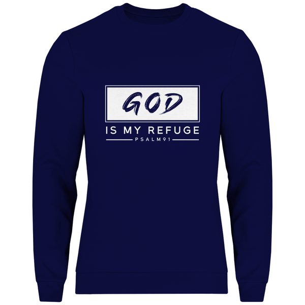 Gott ist meine Zuflucht - Herren Sweatshirt - Textilzauber