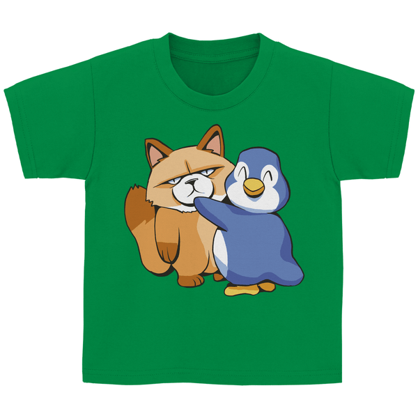 Grumpy Cat mit Pinguin Kinder T - Shirt - Textilzauber