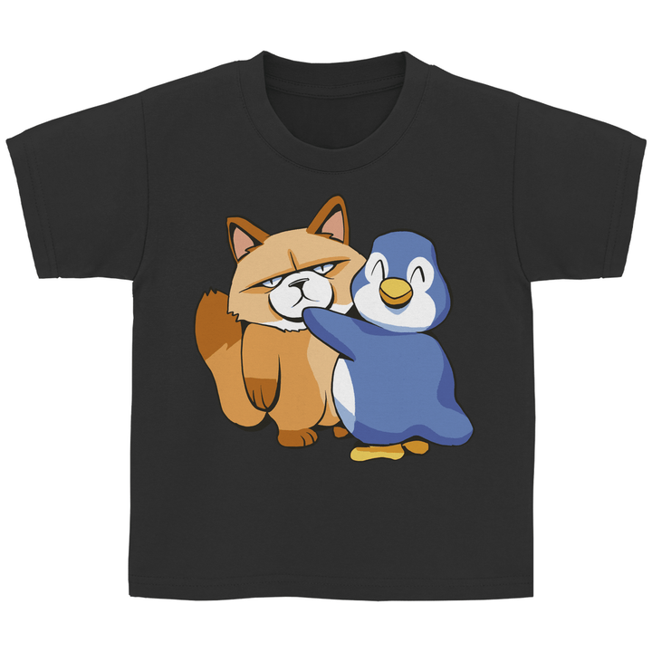 Grumpy Cat mit Pinguin Kinder T - Shirt - Textilzauber