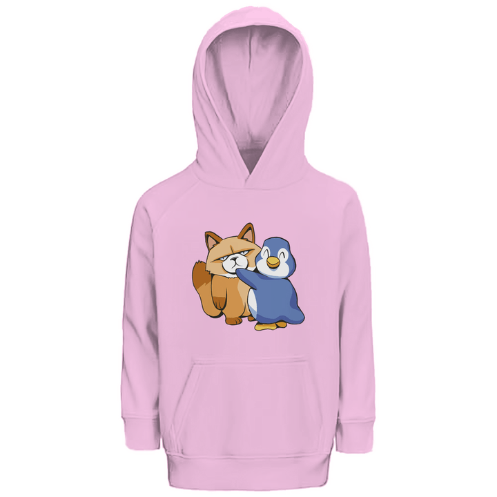 Grumpy Cat + Pinguin Premium Bio Kinderhoodie - Textilzauber